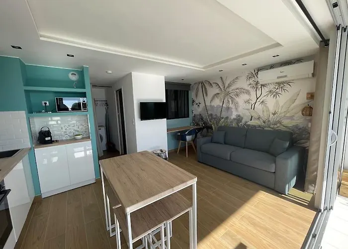 아파트 Le Bali , Terrasse, Piscine Et Parking Prive 카프다일